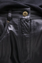 Lataa kuva Galleria-katseluun, Mustat nahkahousut, koko 38