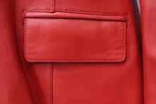 Lataa kuva Galleria-katseluun, Punainen nahkatakki, Fidan Leather, koko 40
