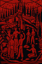 Lataa kuva Galleria-katseluun, Punamusta täkänä, 77 x 115cm
